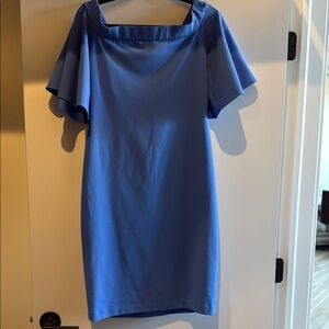 Elegant Blue Women's Off the Shoulder Bodycon Dress